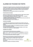 Alarme de porte pour protection maison avec retardateur