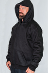 Sweatshirt noir anti couteau à capuche - Coupure /Lacérations