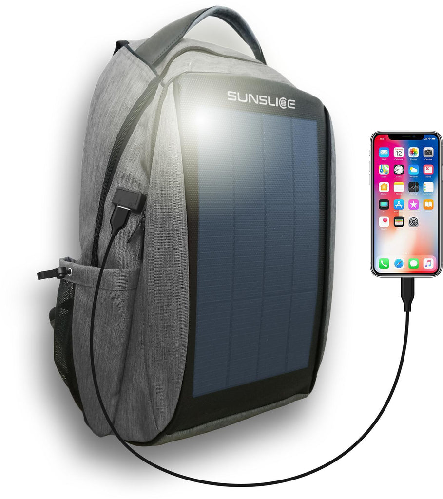 Sac à dos Kaki avec panneau solaire intégré – Kamouflages