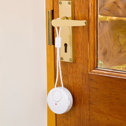 Door alarm for home protection with self-timer