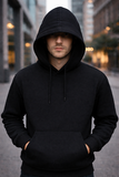 Black anti-stab hooded sweatshirt - Cut/Lacerations
