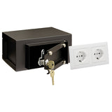 Compact camouflaged safe with two real power outlets
