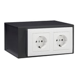 Compact camouflaged safe with two real power outlets